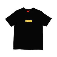 Supreme英版 微尺寸彩色BOX绣花短袖TEE黑色款 L