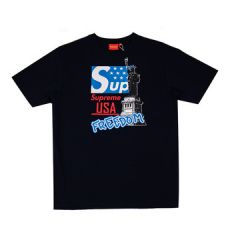 Supreme英版 美国自由女神印花短袖TEE藏青款 S