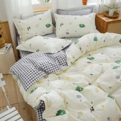 美织选床上用品四件套纯棉全棉夏季 4件套家纺床品被套床单四件套