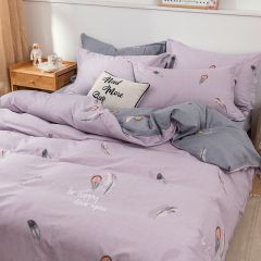 简约床上用品四件套全棉纯棉北欧被套床单1.8床笠1.5家纺斜纹套件