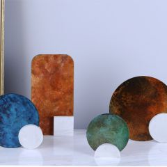 大型摆件 落地轻奢 样板房软装现代简约创意家居客厅书房铜艺术品